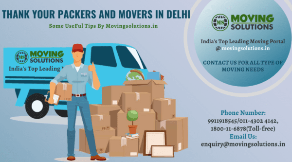 Thank Your Packers and Movers in Delhi